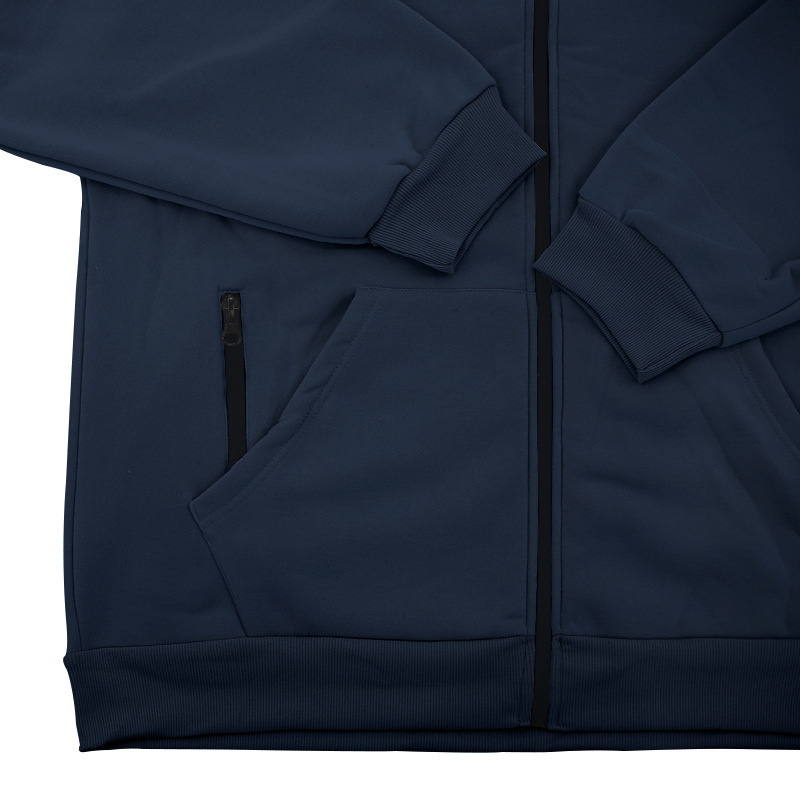 Cross-border E-commerce Autumn Winter Season Solid Color Hooded Fleece Warm Men's Long Sleeve Sweatshirt_voghion.com