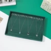 Green velvet necklace plate