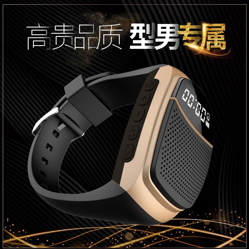 腕時計 Bluetooth スピーカー アウトドア スポーツ ランニング ポータブル カード オーディオ 手首防水ブレスレット サブウーファー 音楽|undefined