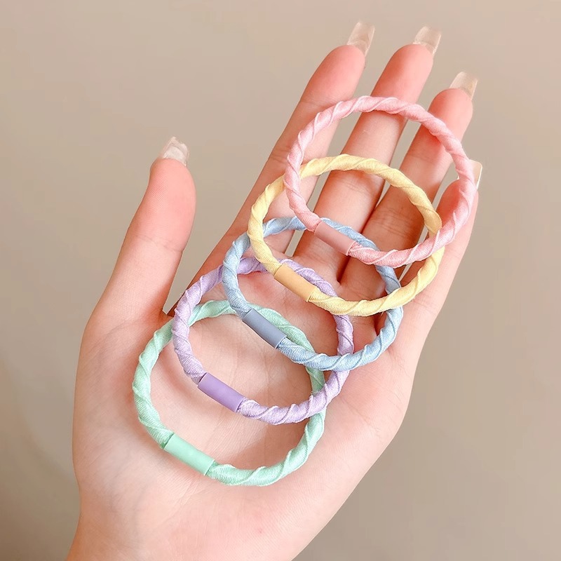 Cuerdas de cabello de alta elasticidad sin costura, anillo de cabello de cola de caballo, cuerdas de cabello de correa femenina, cuerdas de cabello de bola simple, cubierta de cuero cabelludo