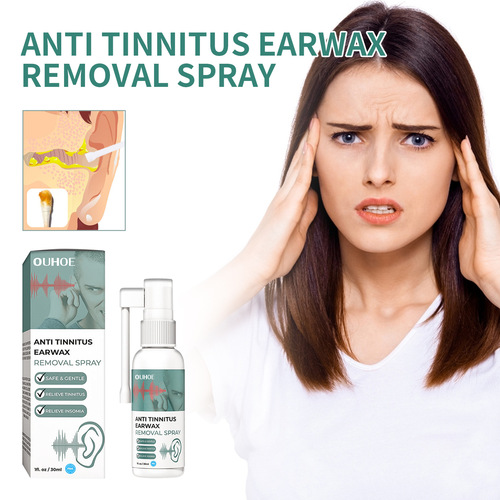 OUHOE Tinnitus Spray Relieves Tinnitus, Earplugs, Ear Discomfort, Cleans Earwax, Ear Health Care Spray