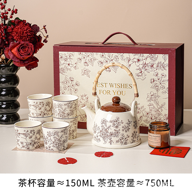 茶壶套装马克杯陶瓷家用乔迁新居订婚新婚结婚送新娘闺蜜礼物茶具|undefined