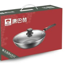 康巴赫CJP32A1家用精铁炒锅 32cm无涂层无油烟燃气煤气电磁炉通用