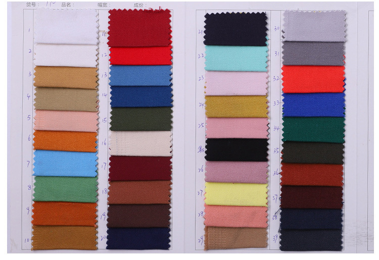 Inventario lote de tela 97% algodón 3% spandex algodón trill elástico hombre spandex tela