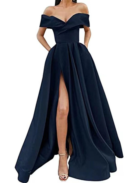 summer sexy elegant solid color bridesmaid dress