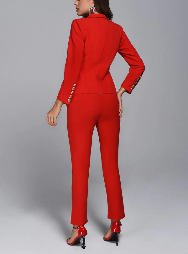 GraceChic Double-Breasted High-End Casual Slim Fit Suit Pants Export Women's Factory Direct Wholesale Hot-Selling Fashion European_voghion.com