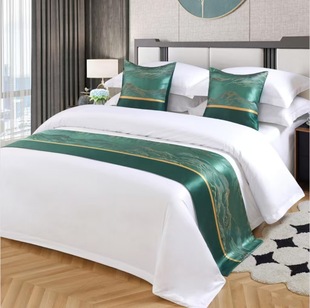 New Classy Hotel Bedside Towels, B&B Accessible Luxury Bed Flags, Hotel Bed Decoration Fabrics