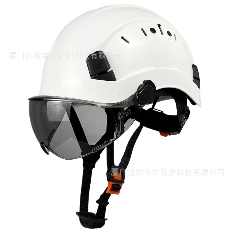 Casco de seguridad con gafas protectoras, ABS resistente, estándar nacional CE