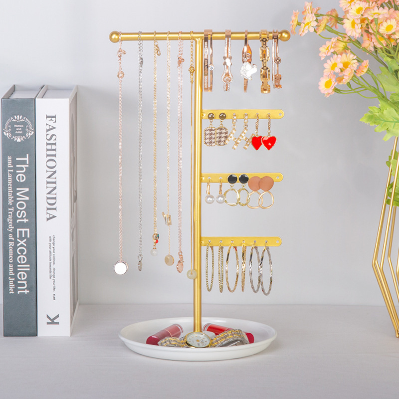 207g Weight Jewelry Display, Jewelry Rack Classification 1 Piece Metal Iron Modern Style Artistic Geometric Jewelry Display Jewelry Rack