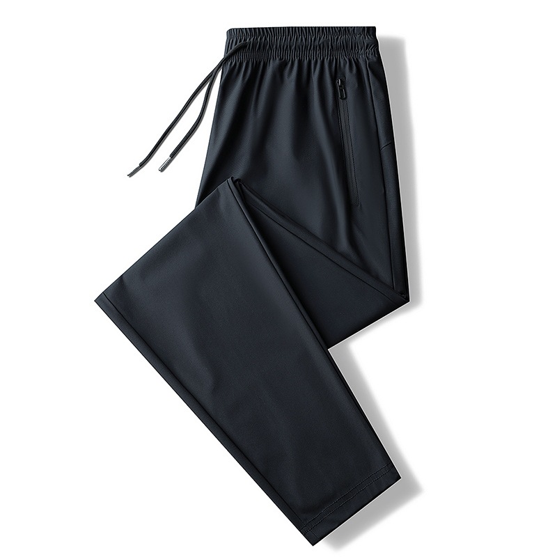 Pantalones de seda de hielo pantalones casuales de los hombres delgados verano 2022 nuevos deportes de secado rápido más los pantalones flacos del tamaño
