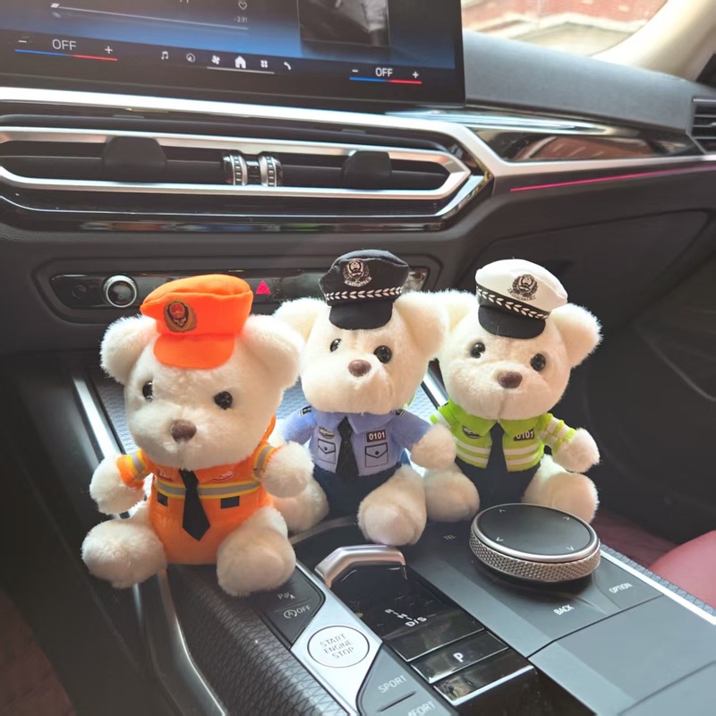 ネット赤交通警官ベアーのぬいぐるみの制服テディベアのプレゼント警官のぬいぐるみのペンダント卸売り|undefined