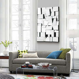 ✅几何贴饰置物架香薰咖啡厅方格子镜挂反光镜装饰镜软装国庆节烛