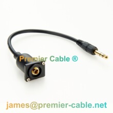 D型6.35mm 1/4英寸TRS立体声音频面板安装延长连接线专业音频信号