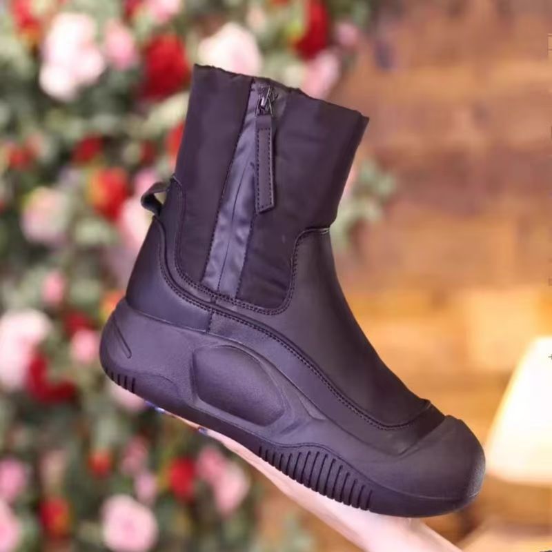 ShoeVault Snow 2025 New Cotton Winter Fleece Lined Thickened Women's Shoes Thick Sole Northeast Short Boots Warm_vogvips.com