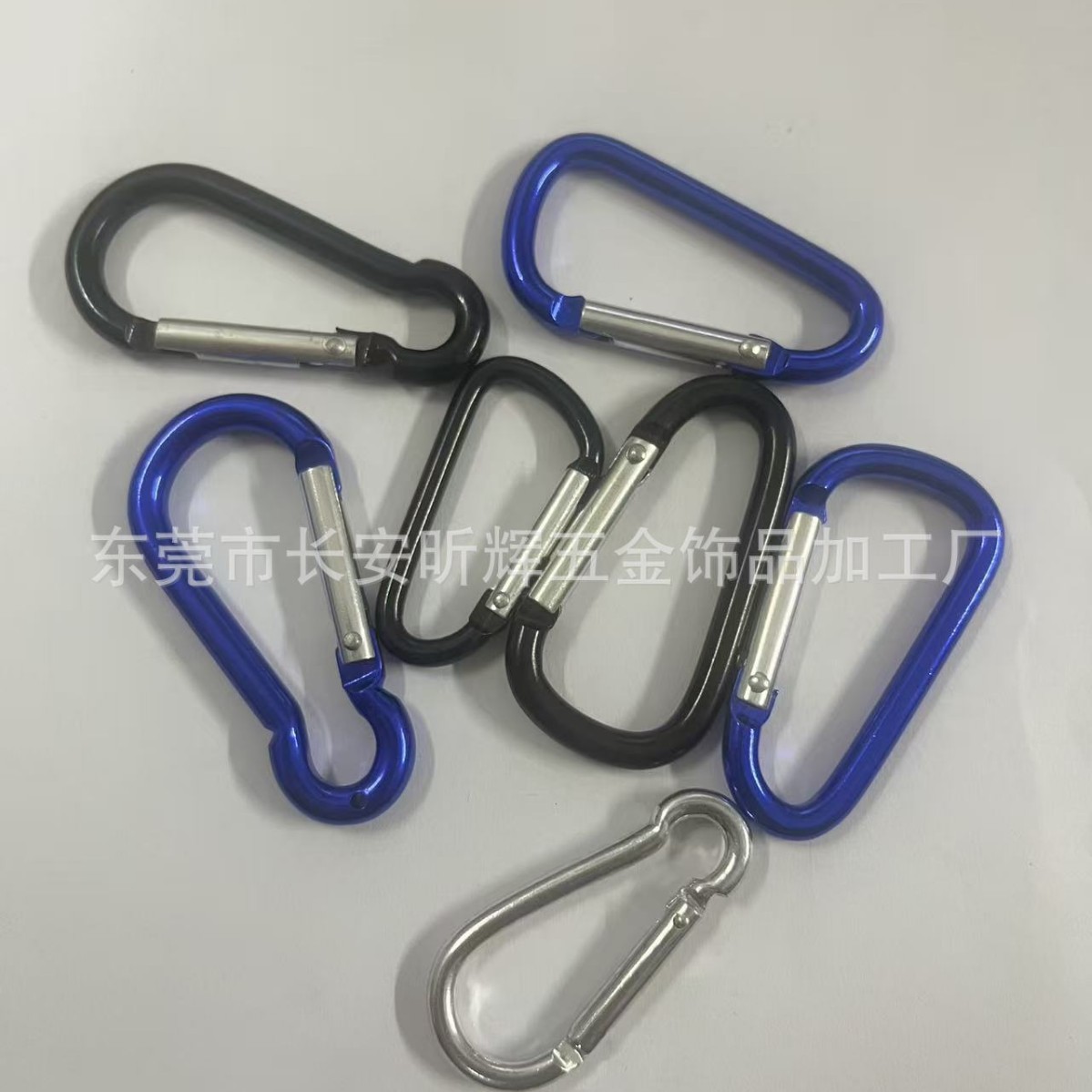 D-Shaped Flat Carabiner Aluminum Alloy D-Shaped Spring Hook Accessories Backpack Buckle Hoist Buckle Lock Hook