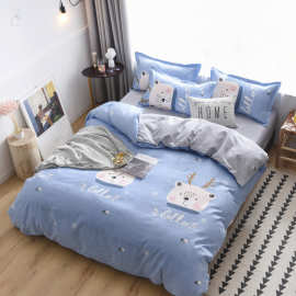 四件套全棉纯棉100床单被套床上用品夏季三件套宿舍单人床品被罩3
