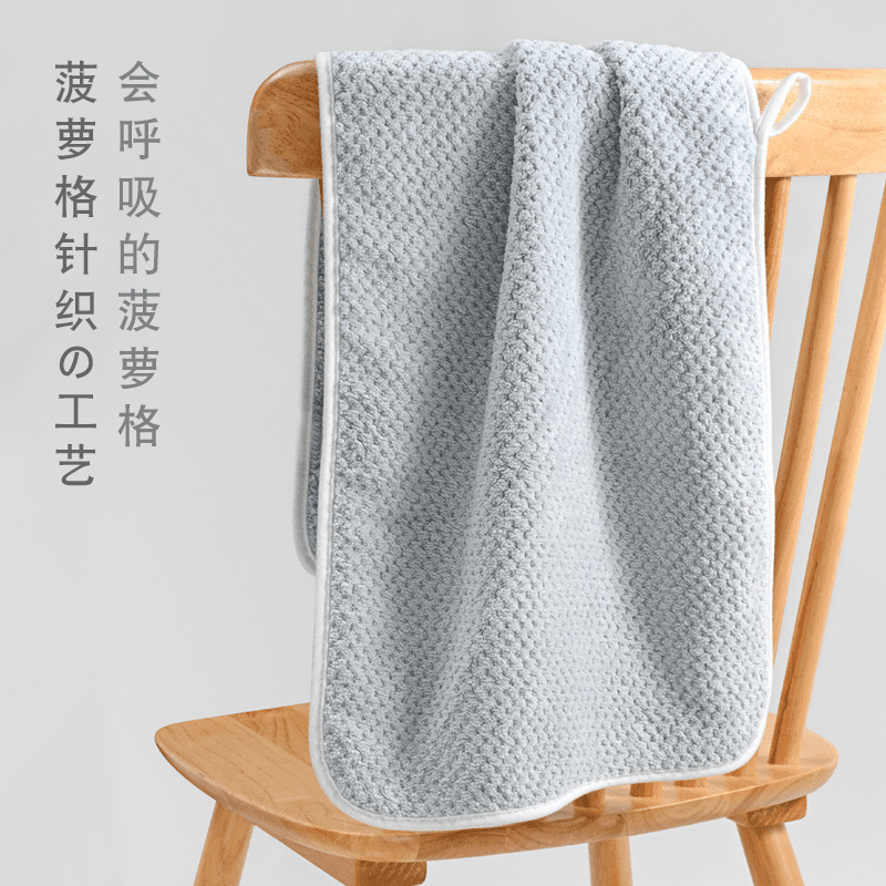 Toallas domésticas para lavar la cara absorción de agua no caer cabello mujeres y hombres coral pelusa baño más que algodón suave piña toallas