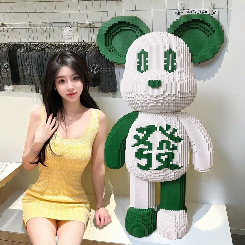 1m 特大ホワイトバイオレントクマレゴビルディングブロックと互換性大人子供のおもちゃパズル装飾品誕生日ギフト|undefined