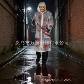 万圣节派对角色扮演僵尸外科医生服装血腥外科医生连体裤