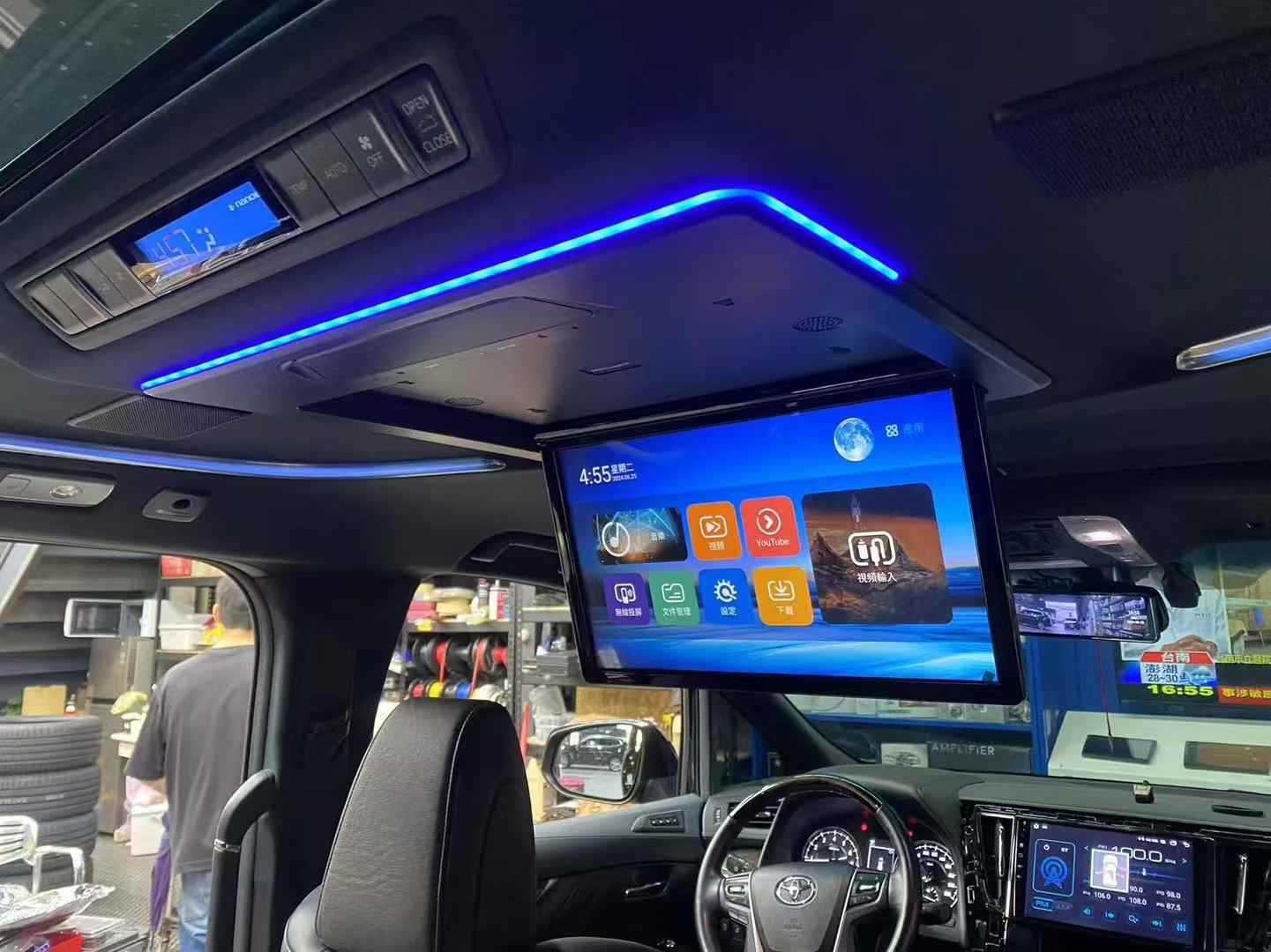 15.6inch 30-Series Alpha Ceiling-Mounted Display 15.6inch Electric Ceiling-Mounted Android Display Car Display