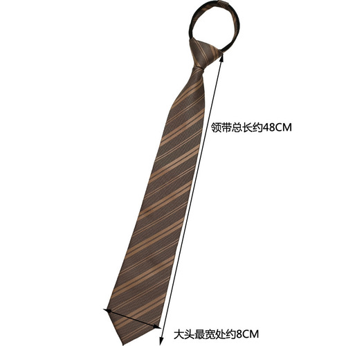 Men's Lazy Zipper-Free Tie Business Professional Administrative Formal Suit Matching Western Shirt High Density