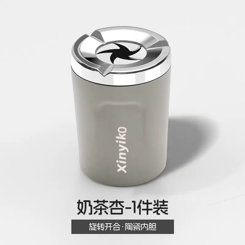 2026 New Model Car Ashtray, Sealed with Rotating Opening and Closing, High-end Design, Anti-Ash Flying, Automatic Smoke Extinguishing for Car Use