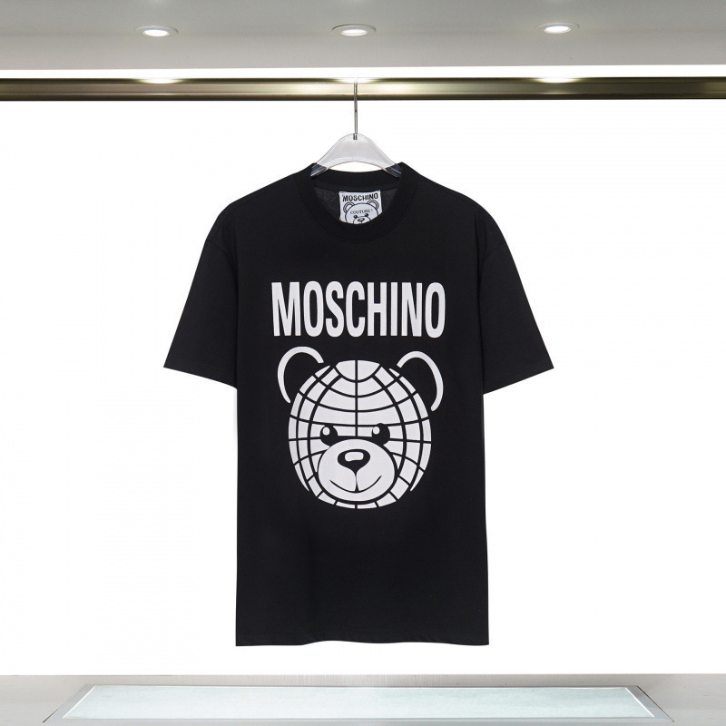 2025 春夏新作メンズカジュアルラウンドネック半袖 T シャツ中空刺繍クマ文字ルーズで多用途|undefined