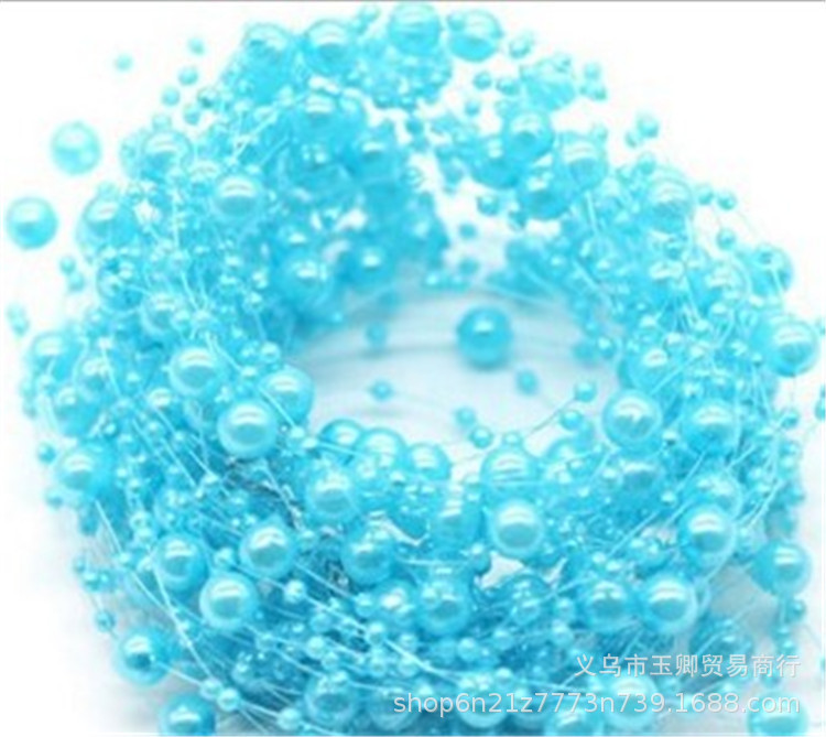 8 + 3mm hilo de pescado perlas de imitación de perlas de alambre de acrílico boda ropa de Navidad celebración de la flor LED Cadena de Luz Accesorios
