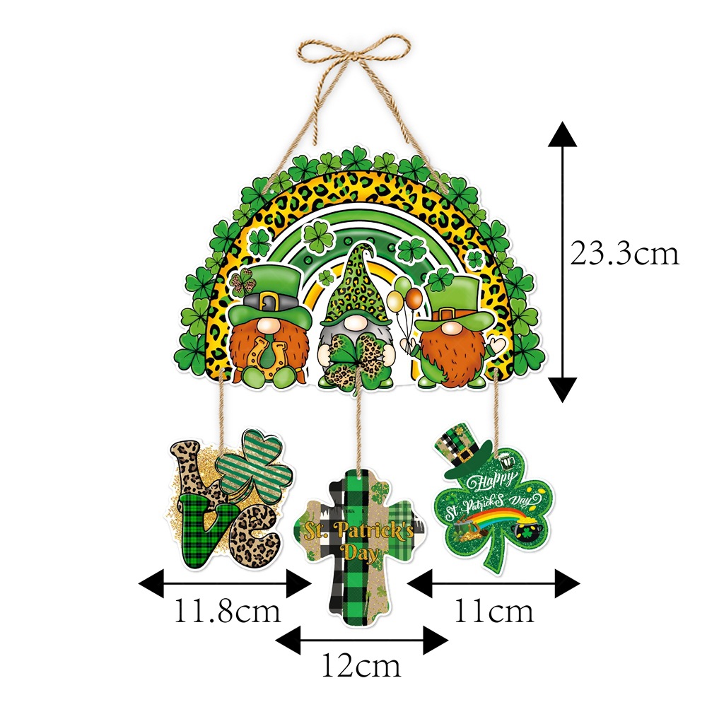 2024 Día de San Patricio fiesta decoración puerta colgante