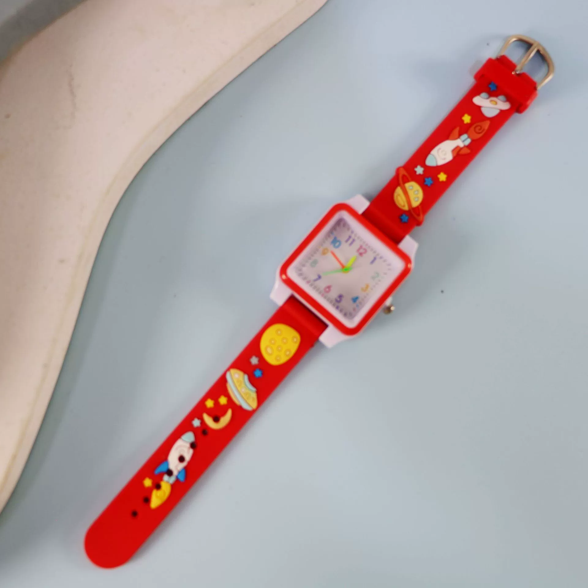 Silicone children's watch with gears, children's quartz watches