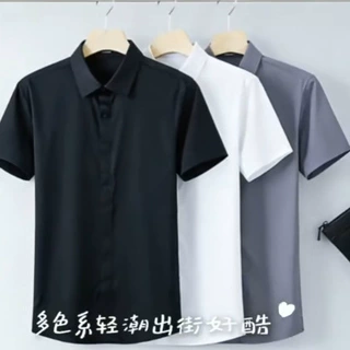 男女款竹纤维衬衫定制半袖硬领衬衣定做商务工衣衬衫定做夏季衬衣