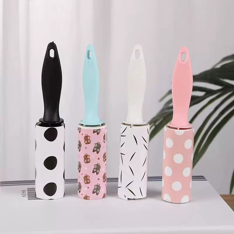 可替换可撕式纸粘毛滚筒便携式黏衣物宠物滚筒除尘刷粘毛器除毛器