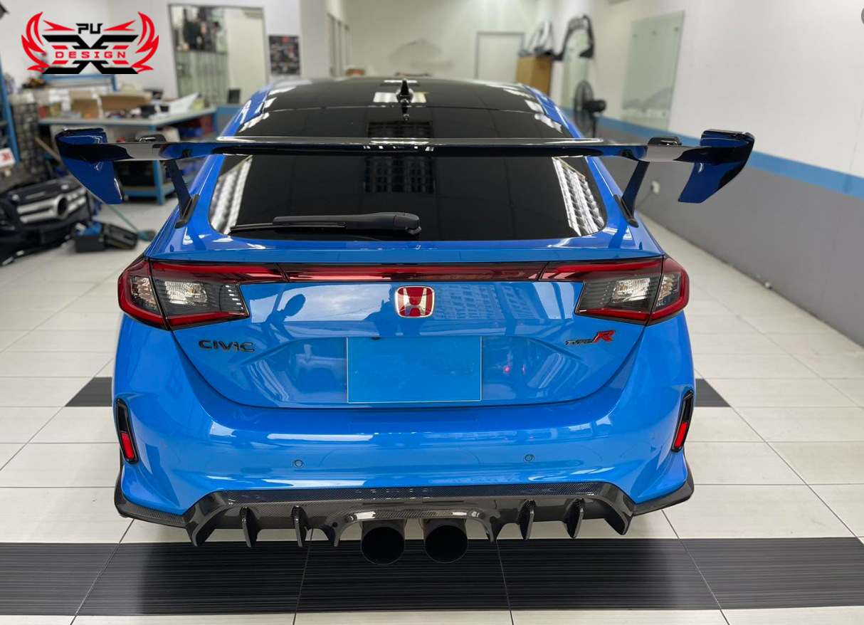 Suitable for Honda 11Th Generation Civic Fl5 Type R Upgraded Carbon Fiber Rear Lip Modification Ad Style Rear Bumper Lip
