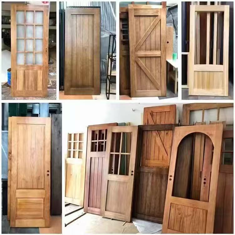 Retro Old Elm Door Indoor Solid Wood Bedroom Entrance Door Hotel B&B Single Door Hotel Decoration Wooden Door