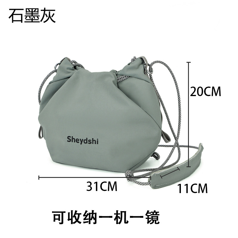 マイクロシングルカメラバッグ一眼レフ収納バッグインナーバッグ束口バッグ大容量シングルショルダーバッグレンズ斜めがけショルダーバッグ軽い