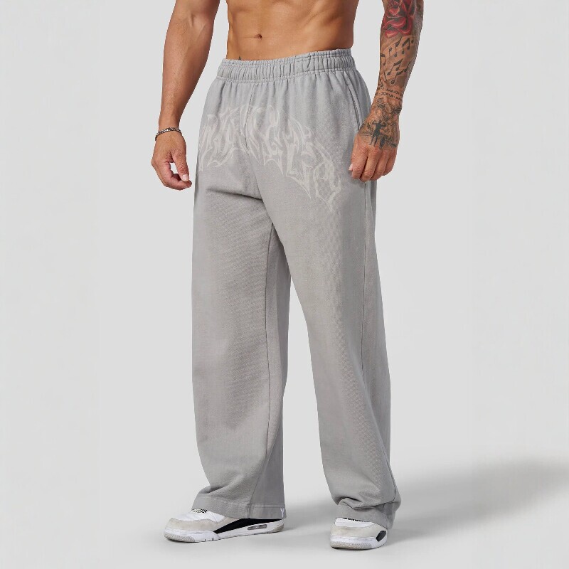 American-style trendy YOUNGLA fitness sports straight-leg pants, loose-fitting casual jogger pants, trendy and versatile terry cotton pants American-style trendy YOUNGLA fitness sports straight-leg pants, loose-fitting casual jogger pants, trendy and versatile terry cotton pants