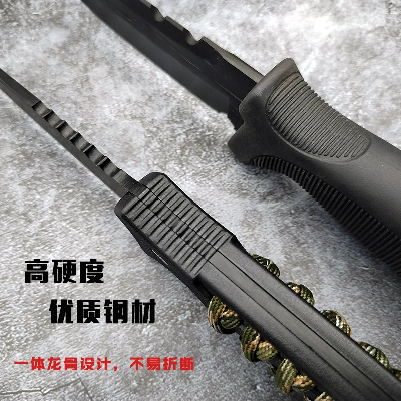 Outdoor knife High hardness and sharpness Seeking a knife Tactical Kuroko Survival Knife Anti-Body Campaign keel integrated portable knife