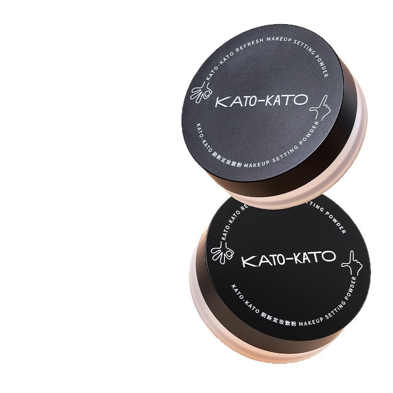 カトのセッティングパウダー、ルースパウダー、オイルコントロール、長時間持続、落ちないメイクアップコンシーラーパフ、メイクアップパフ、曇りから霧へ|undefined