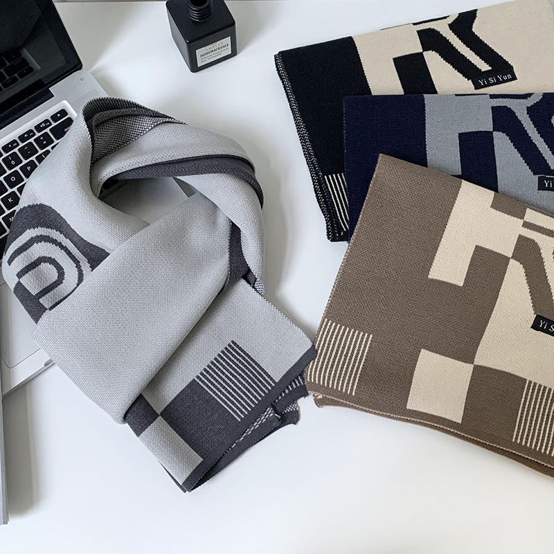 Nuevo bufandas de invierno caliente imitación de cachemira bufandas de cuello coreana cuello de cuadrilátero de punto amplio chal