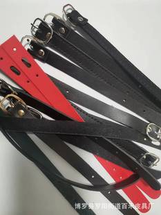 Manufacturer Custom-made Small Leather Belts with Various Luggage Tags, Two-layer Leather Belts, PU Double-sided Adhesive Small Belts