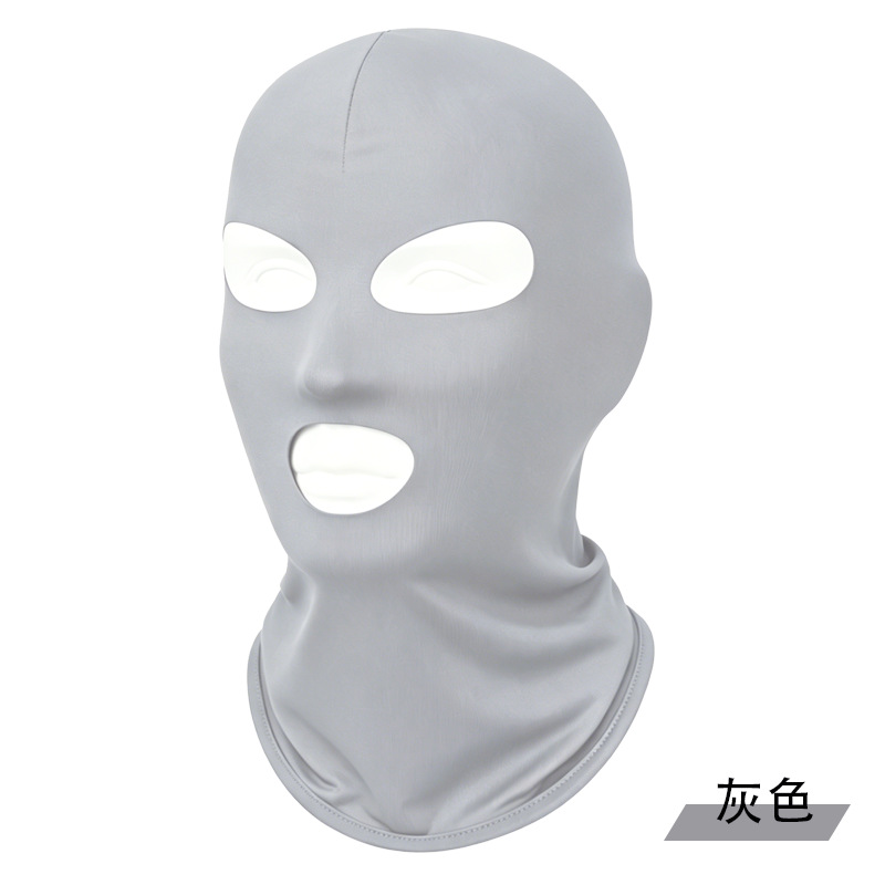 Ciclismo máscara de hielo protector solar respirante al aire libre polvo protector de cuello facial cubierta de cabeza para hombres y mujeres máscara de secado rápido a prueba de viento de verano