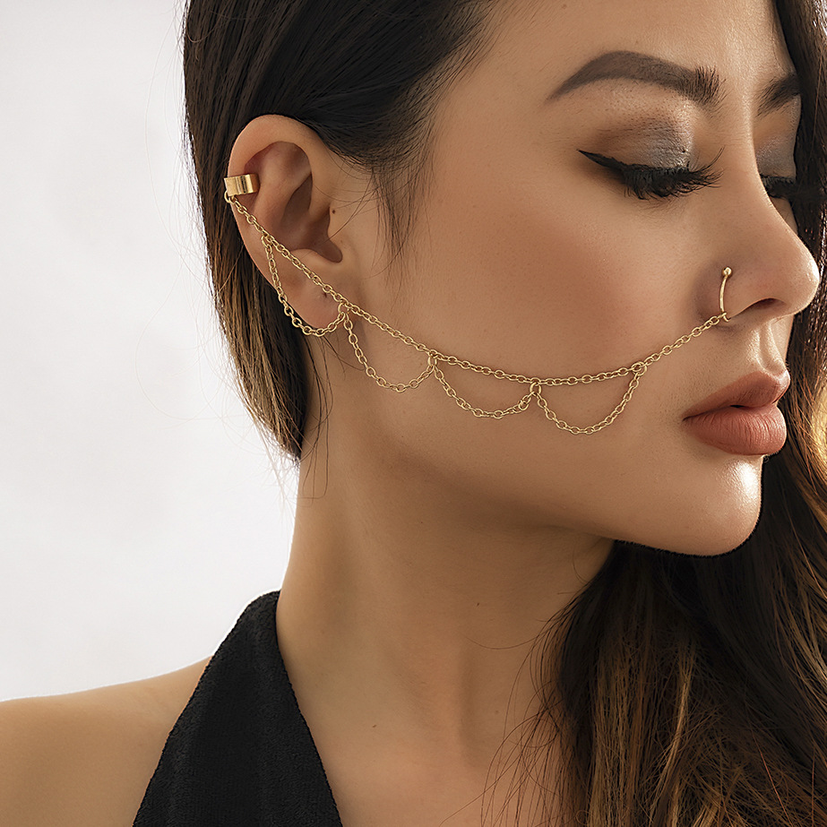 Gioielli minimalisti ed eleganti, nappe di perle artificiali senza perforazioni, accessori, catene di ferro, nappe,_voghion.com