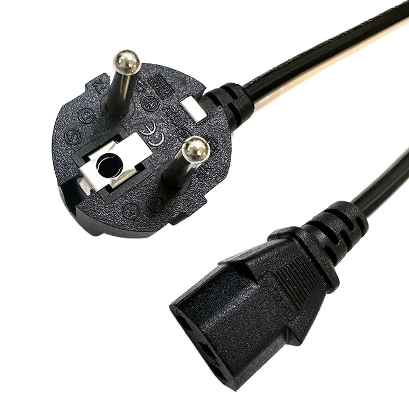 Европейский датчик шнур питания Европейский Датчик два-штекер три-ядерный компьютер хост принтер деньги счетчик продукта хвост шнур питания Европейский разъем