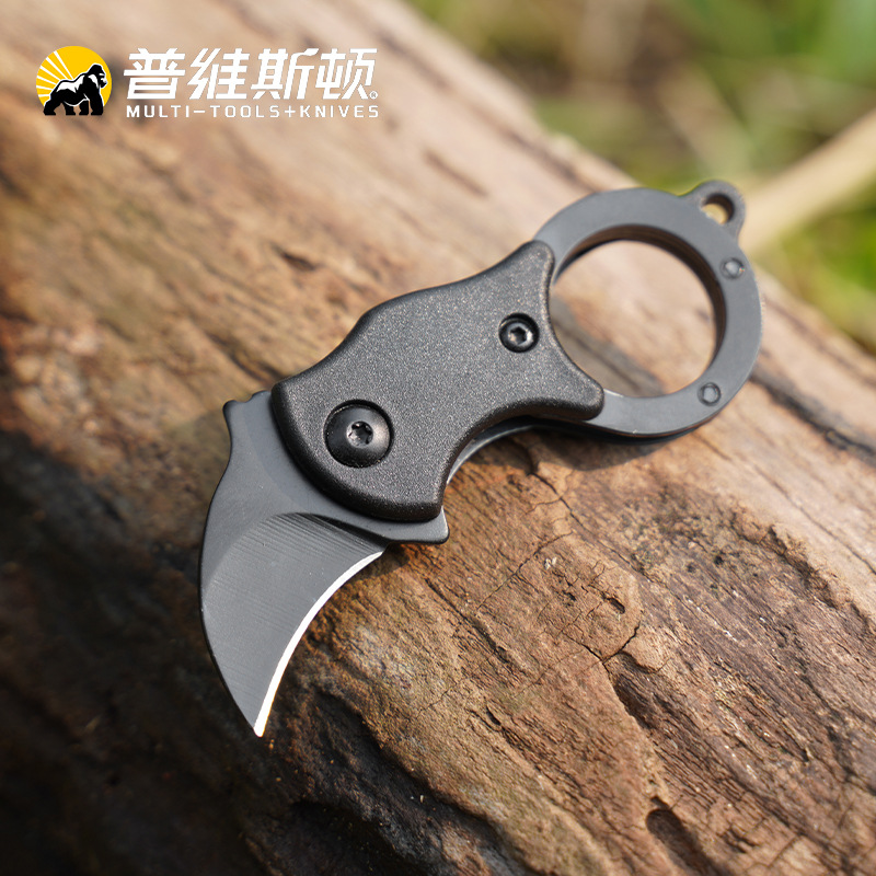 户外小刀高硬度迷你项链挂件狐狸爪子便携折叠刀居家旅游开箱折刀
