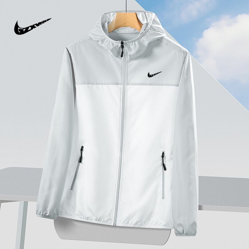 New Style Sun Protection Clothing for Men, Summer Thin Loose Hooded Jacket, Men's Anti-Uv Breathable Cool Casual Top
