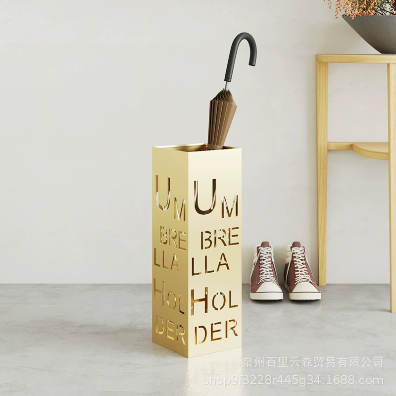 Creative letters Golden Iron Education Office Umbrella House House Furnishing Barrel Putting Umbrella Company Hotel Cross-border