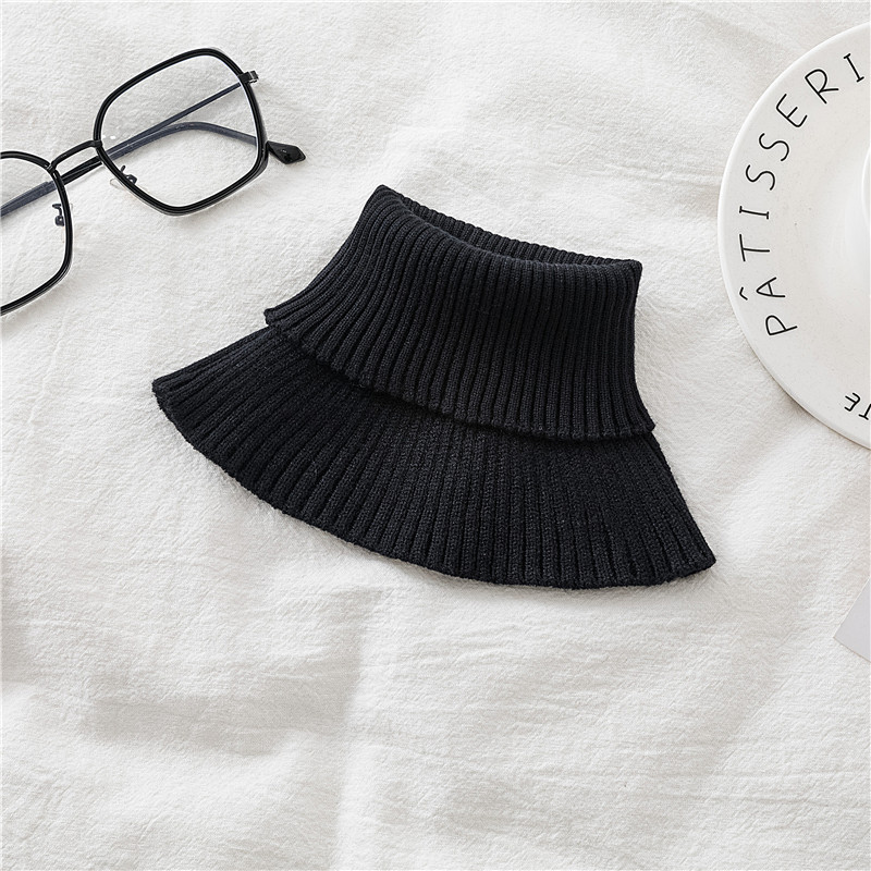 Pullover bufanda de las mujeres de otoño e invierno todo-fósforo cálido soporte cervical bufanda de las mujeres elástico de punto falso cuello de lana cuello alto