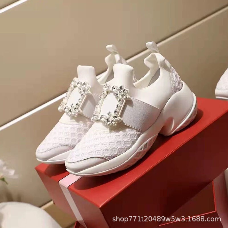 New RV Rhinestone Dad Shoes for Women 2026 Early Spring New Thick-Soled Height-Increasing Mesh Sneakers European and American Foreign Trade Women's Shoes New RV Rhinestone Dad Shoes for Women 2026 Early Spring New Thick-Soled Height-Increasing Mesh Sneakers European and American Foreign Trade Women's Shoes