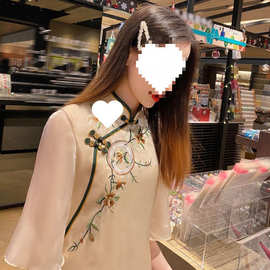 旗袍2025年新款长款气质复古中风年轻款少女潮连衣裙女夏