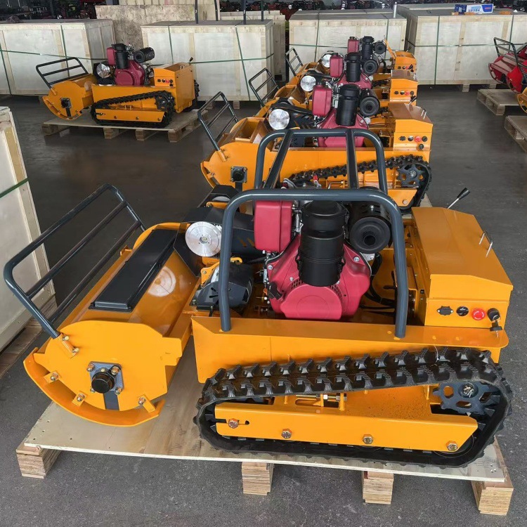 多功能遥控割草机可爬坡的履带式割草机农场果园厂区草坪修剪机